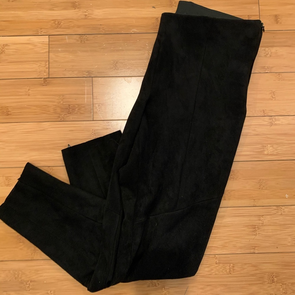 suede cropped pants